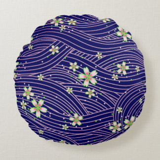 Almofada Redonda pink purple and blue