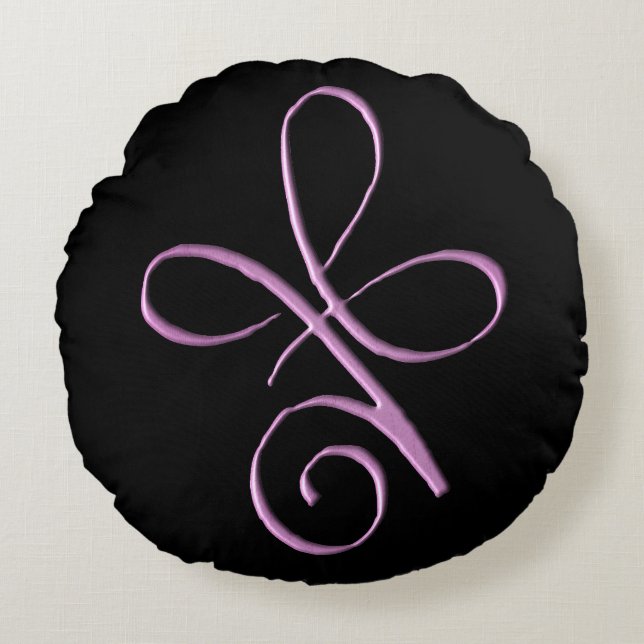 Almofada Redonda Pink Unconditional Love (Frente)