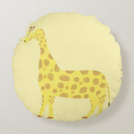 Almofada Redonda pintura de girafa