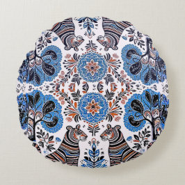 Almofada Redonda pintura madhubani