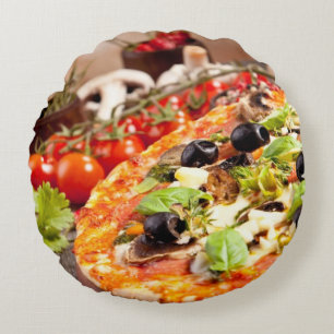 Almofada Redonda Pizza italiana fresca