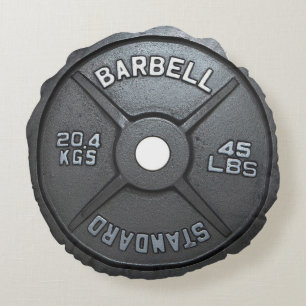 Almofada Redonda Placa do Barbell - Gym