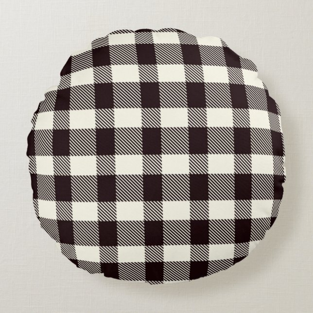 Almofada Redonda Plaid Pillow (Frente)