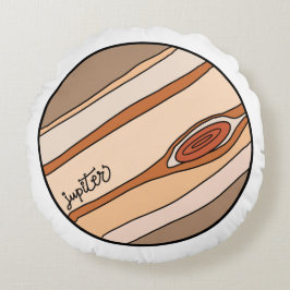 Almofada Redonda Planeta Jupiter do sistema solar