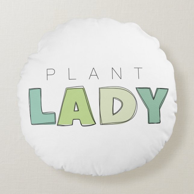 Almofada Redonda Planta Lady Round Travesseiro (Frente)