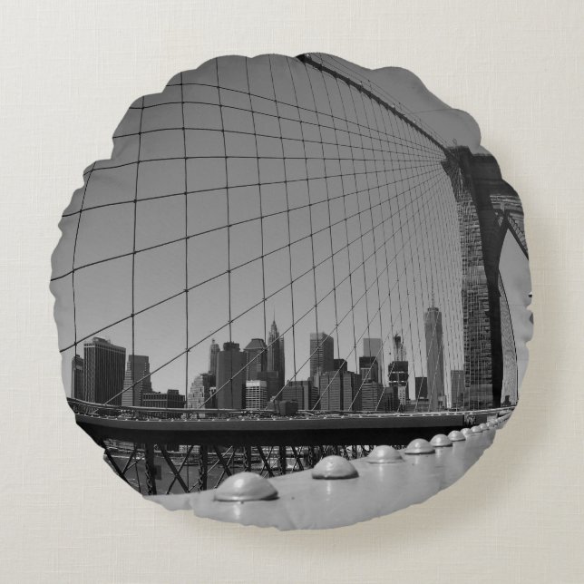 Almofada Redonda Ponte Brooklyn (Frente)