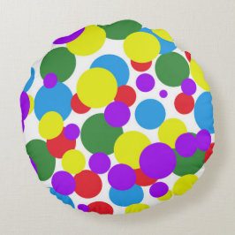 Almofada Redonda Pontos coloridos