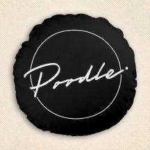 Poodle Chic & Fancy Script Preto