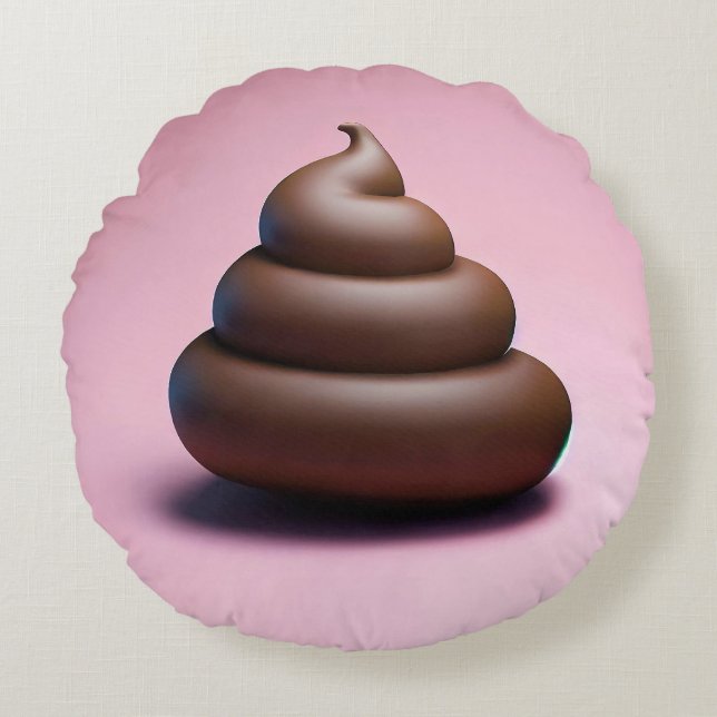Almofada Redonda Poop Emoji (Frente)