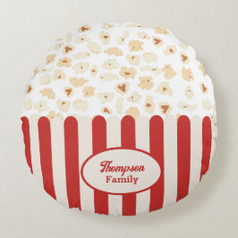 Almofada Redonda Popcorn Retro Movie Monograma
