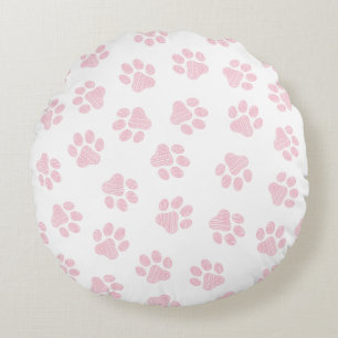 Almofada Redonda Porcas, Patas-Cachorros, Patas-Rosa-Bebês