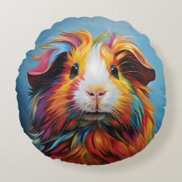Almofada Redonda Porco-guincho vibrante
