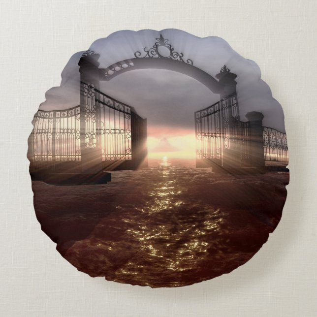 Almofada Redonda Porta do Céu (Frente)