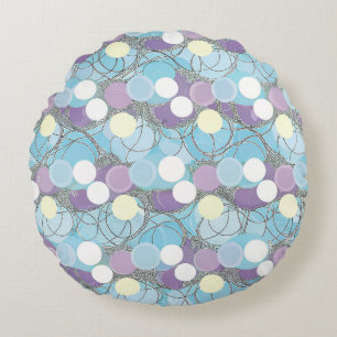 Almofada Redonda Pouf Redondo de Nuvens Borbulhantes Sonhadoras