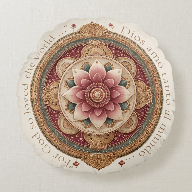 Almofada Redonda Prayer Cushion, (Frente)