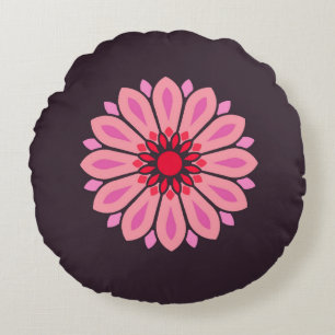 ALMOFADA REDONDA PRESENÇA DE FLOR MODERNA COLORIDA PARA FILHA IRMÃ