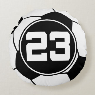 Almofada Redonda Presente da bola dos esportes do número 23 do