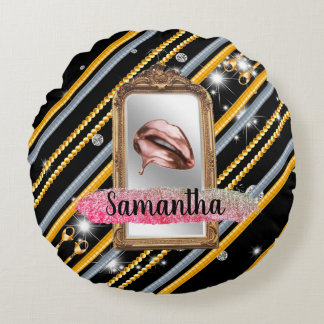 Almofada Redonda Presente de Aniversário Personalizado Para Esposa,