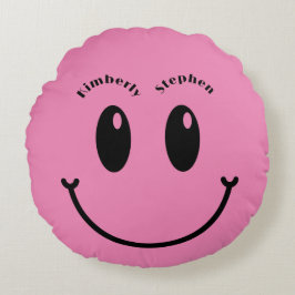 Almofada Redonda Presente de Casamento Única Piada Feliz Sorriso