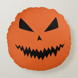 Almofada Redonda presente de halloween, rosto de abóbora, halloween