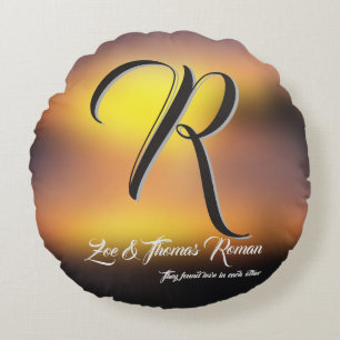 Almofada Redonda Presente personalizado de aquecimento da casa fami