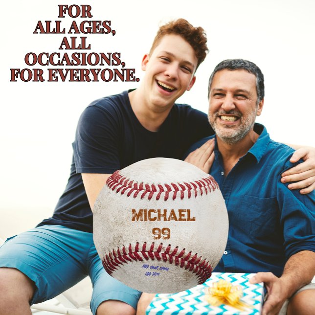 Almofada Redonda Presente personalizado de Travesseiro de beisebol  (PERSONALIZED BASEBALL GIFT FOR ANY BASEBALL LOVER, CUSTOMIZED BASEBALL GIFT.)