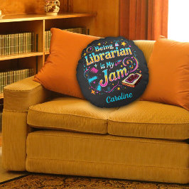 Almofada Redonda Presente Personalizado para Bibliotecário