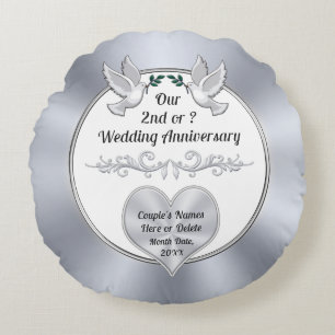 Almofada Redonda Presentes de algodão para segundo, Travesseiro de 