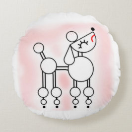 Almofada Redonda Presentes de Toy Poodle, Travesseiro decorativo No