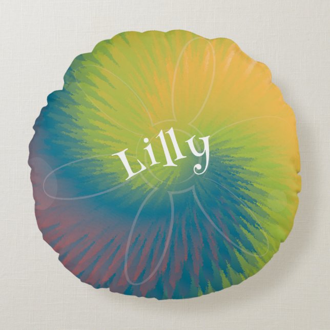 Almofada Redonda Prestes a colar Travesseiro decorativo redondo (Frente)