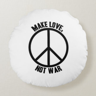 Almofada Redonda Preto & branco redondos do travesseiro