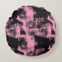 Almofada Redonda Preto e Cinza rosa