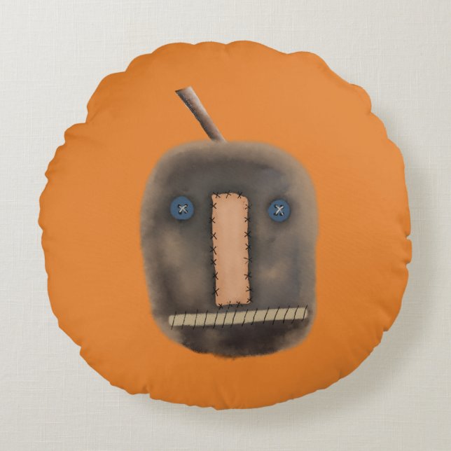 Almofada Redonda Prim Pumpkin | Cefaleia | Halloween (Frente)