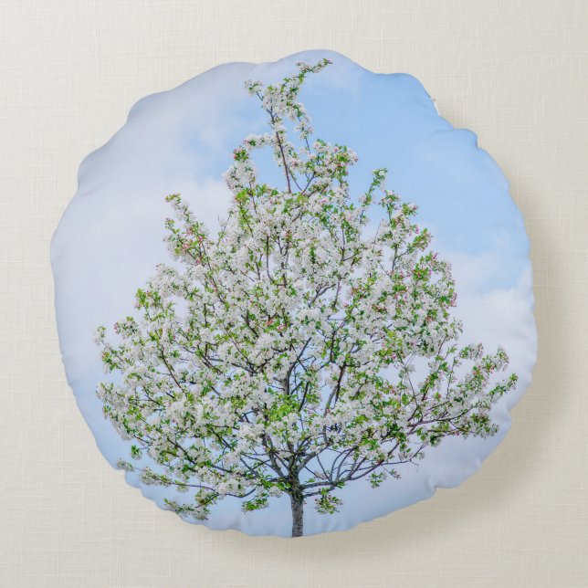 Almofada Redonda Primavera - Feliz Páscoa (Verso)