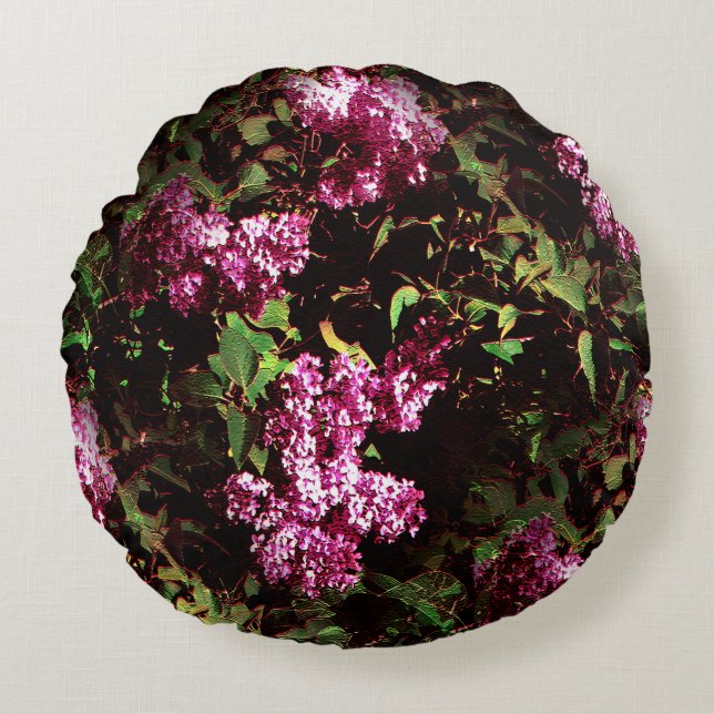 Almofada Redonda Primavera Lilacs....... (Frente)