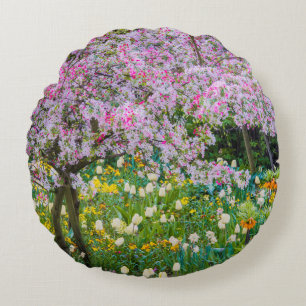 Almofada Redonda Primavera no jardim de Claude Monet