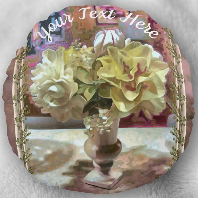 Almofada Redonda Primeiras flores PCM1 (Criador carregado)