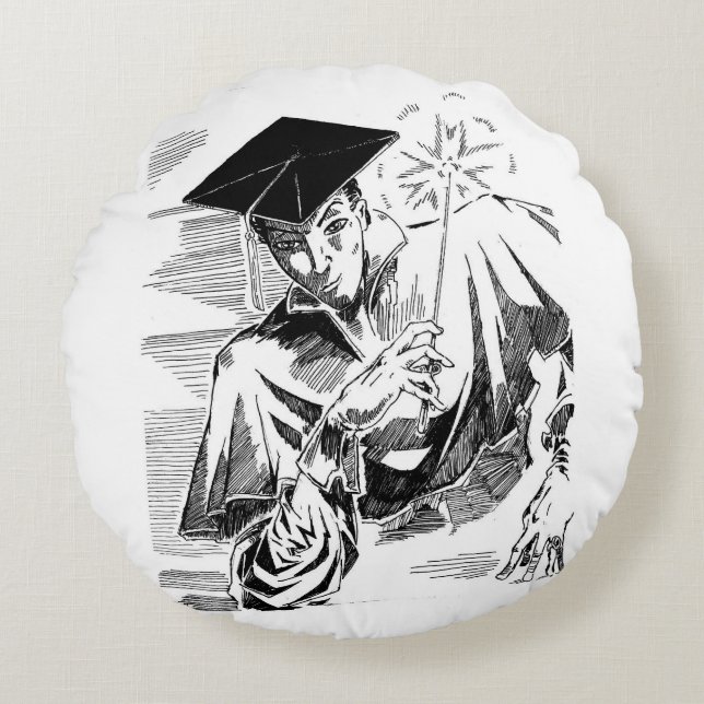 Almofada Redonda Príncipe Von Temor/Gaius que os carneiros (Frente)