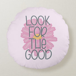 Almofada Redonda Procure o bom Travesseiro decorativo