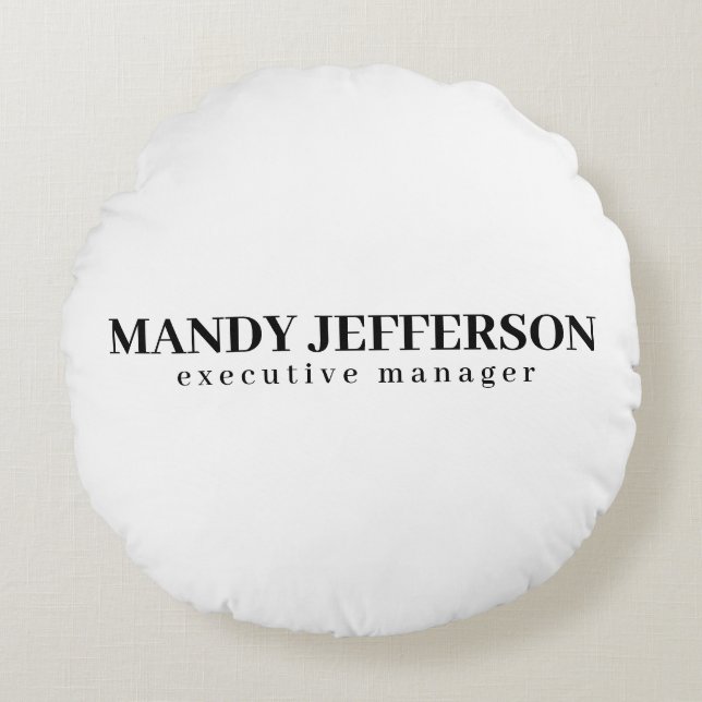 Almofada Redonda Profissional elegante minimalista moderno adiciona (Frente)