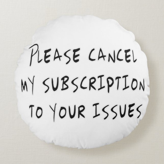 Almofada Redonda Provérbios engraçados sarcásticos e sarcasmo (Frente)