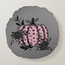Pumpkin travesseiro, rosa e preto