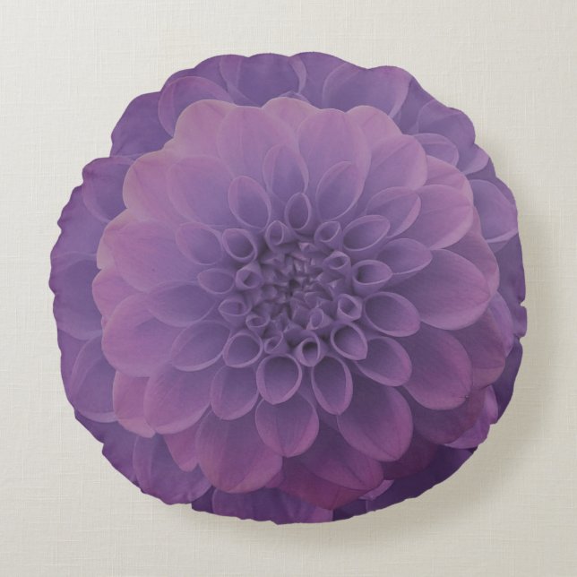 Almofada Redonda Purple Dahlia (Frente)