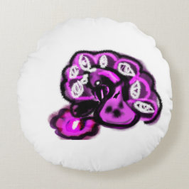 Almofada Redonda Purple peacock