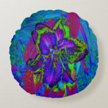 Púrpura Psicodélica e Verde limão Flor