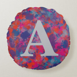 Almofada Redonda Púrpura Vermelha Cor Azul Púrpura Cor Colorida Cus