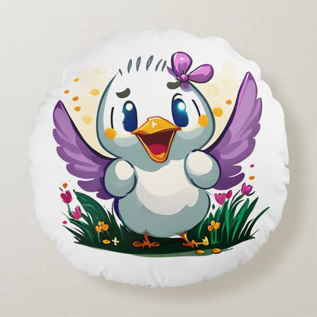 Almofada Redonda Quacking' Cute (Frente)