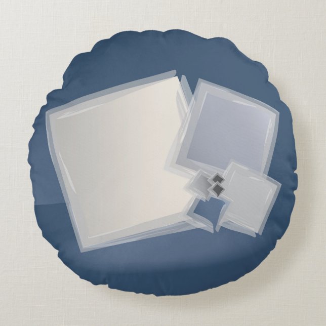 Almofada Redonda Quadrados Fibonacci Rolling (Frente)