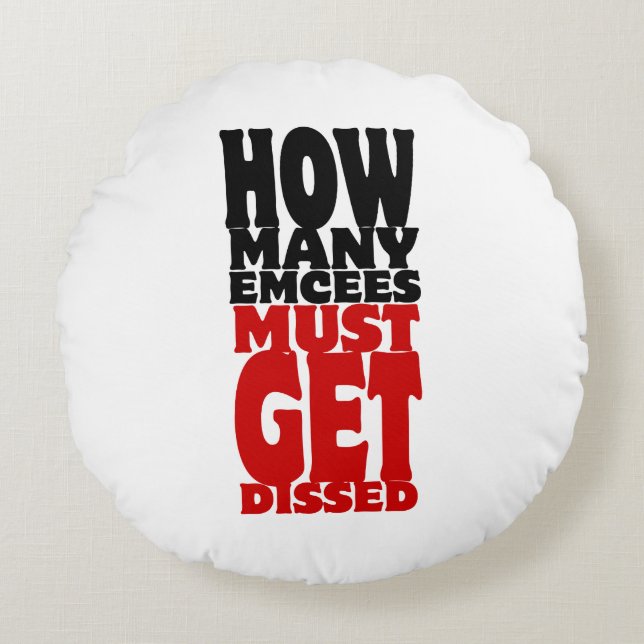 Almofada Redonda Quantos Êxitos Devem Ser Desusados (Frente)