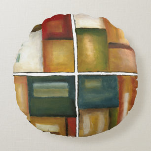 Almofada Redonda Quatro Pintura Paneled de Jennifer Goldberger